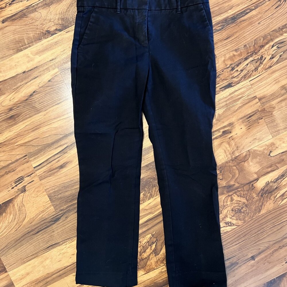 Womens Gap Tailored Crop Black Pants Stretch Size 4R